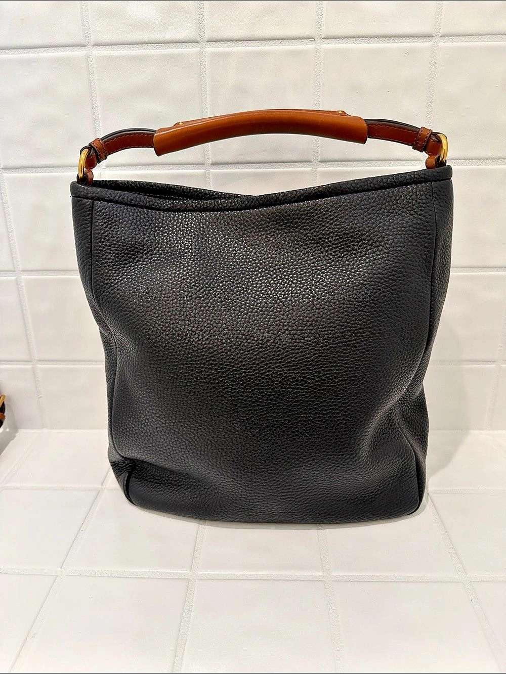 Marc by Marc Jacobs large Leather Hobo Bag in Black & Brown